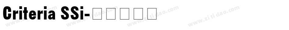 Criteria SSi字体转换
